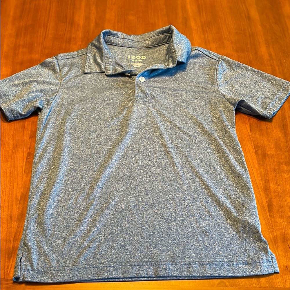 IZOD Boys' Short Sleeve Performance blue Polo Shirt